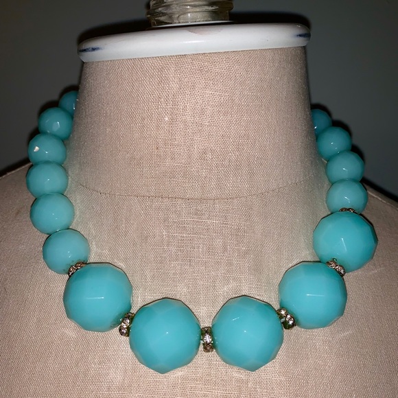 J.Crew Turquoise Chunky Statement Necklace - Picture 4 of 6